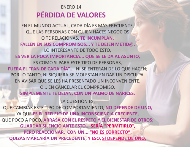 Pérdida de valores